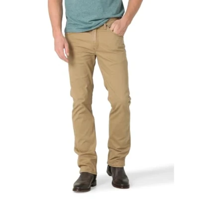 Bild av Wrangler Authentics Herr slim fit raka ben jeans, ollon, 40 W/32 l, Ekel, 40W x 32L