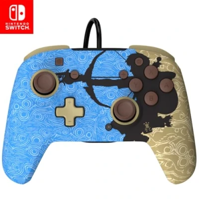 Bild av PDP Switch Rematch Wired controller Ancient Arrows ZELDA Officially Licensed by Nintendo Customizable buttons, sticks, triggers, and paddles Ergonomic Controllers