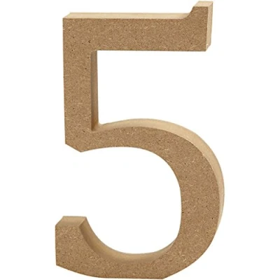 Bild av Creativ Company Number 5 MDF 8cm 1pc.