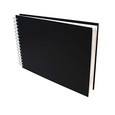 Bild av Artway Studio Carnet de croquis aquarelle A4 à reliure spirale Paysage 48 côtés / 24 pages 300gsm (35% coton) Couverture rigide
