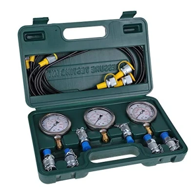 Bild av hydraulisk tryckmätningskit, grävmaskinsdelar testare trycktest kit med testslangkoppling och mätare för grävmaskinskonstruktion