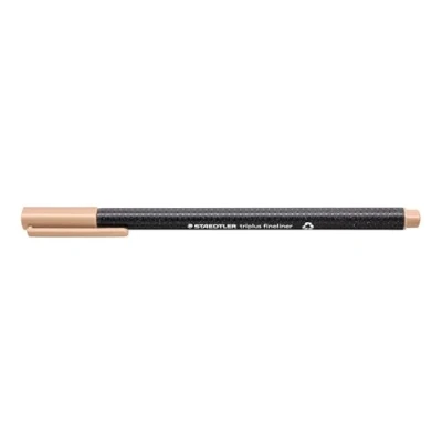 Bild av STAEDTLER Fineliner triplus, ergonomische Dreikantform, hohe Qualität Made in Germany, superfeine Spitze, Linienbreite 0.3 mm, Set mit 10 Stück, Farbe Sand, 334 450