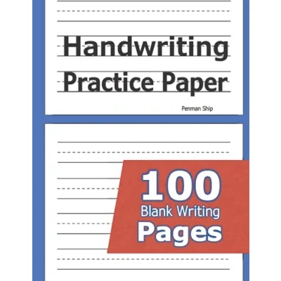 Bild av Handwriting Practice Paper: 100 Blank Writing Pages For Students Learning to Write Letters