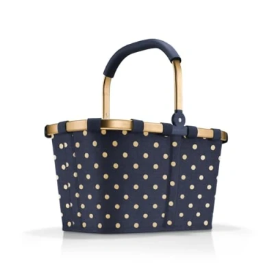 Bild av reisenthel carrybag frame metallic prickar blå stabil inköpskorg med gott om lagringsutrymme och praktisk innerficka elegant vattenavvisande design, Ram metalliska