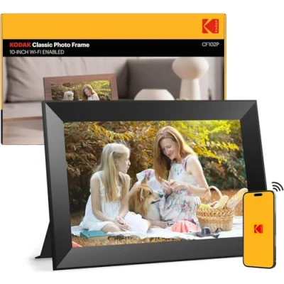 Bild av KODAK Digital bildram WLAN 10,1 tum, HD IPS pekskärm elektronisk med 32 GB minne, automatisk bildrotation, dela foton eller videor var som helst via app, svart