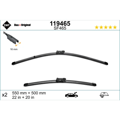 Bild av Balai d&#039;essuie glace Swf Visioflex 119465 avant Sans Cadre MINI: Clubman