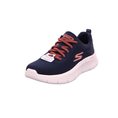 Bild av Skechers Performance GO WALK FLEX Bungee Promenadskor, Storlek: 36.5, Navy/coral Textil/syntet