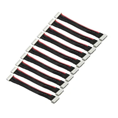 Bild av LinsyRC 10 stycken 5S 6 stifts balancer kontakt kabel förlängning JST XH hane till hona lipo adapter med 15 cm 22AWG silikontråd (5S)
