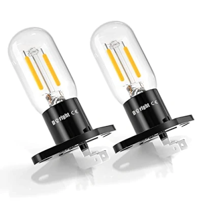 Bild av DoRight Z187 Base Mikrovågsugn glödlampa 3,5 W 240 V filamentljus 25 ekvivalenta glödlampor för mikrovågsugnsugn, varm vit 3000K hög temperaturbeständighet vattentät