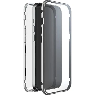 Bild av Black Rock Fodral I 360 graders glasfodral lämpligt för Apple iPhone 14 Pro mobilskal, magnetstängning (transparent med silverram)