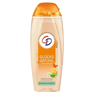 Bild av CD dusch lycka 250 ml, uppfriskande duschgel med gott humör, för känslig hud, utan mikroplaster, vegansk