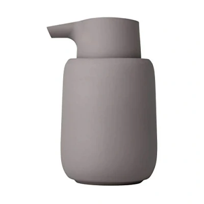 Bild av Blomus SONO tvåldispenser av keramik, satellit, tvåldispenser, ädel look, matt, högkvalitativt utförande, exklusiva badrumstillbehör (H 14 cm, D 9,5 Ø 8,5, V 0,25 l) färg: satellit