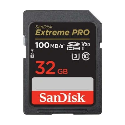 Bild av SanDisk 32 GB Extreme PRO SDHC kort + RescuePRO Deluxe, upp till 100 MB/s, UHS I, klass 10, U3, V30