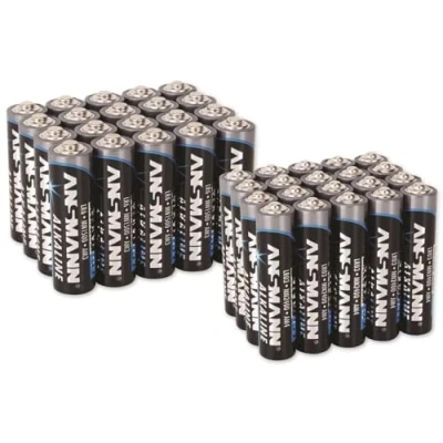 Bild av ANSMANN Alkaline batteriset 20 st AA söt LR6 + AAA Micro LR03 kraftfull reservbatteri 1,5 V engångsbatteri för ficklampa, väckarklocka, fjärrkontroll, tangentbord, väggklocka leksaker