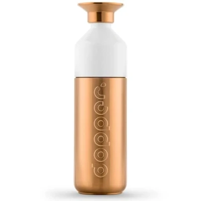 Bild av Dopper Steel Bronze Vattenflaska 490ml rostfritt stål dricksflaska BPA fri flaska, 18/8 stål, läckagesäker sportflaska för sport, utomhus och kontor