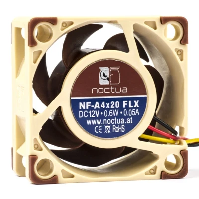 Bild av Noctua NF A4x20 FLX, Tyst Premiumfläkt, 3 pin (40x20 mm, Brun)