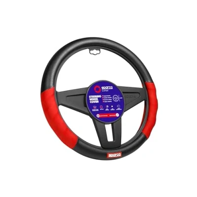 Bild av SPARCO SPC1102L Rattskydd svart, Röd 38cm Polyester
