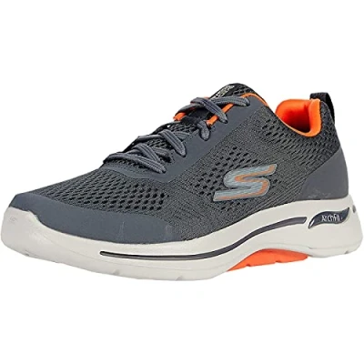 Bild av Skechers Performance GO WALK ARCH FIT Promenadskor, Storlek: 42, Charcoal/orange Polyester