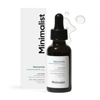 Bild av Minimalist ansiktsserum med 5 % niacinamid för klar, strålande hud kvinnor och män, 30 ml Day &amp; Night Serum torr känslig hud, svart, (1 pack)