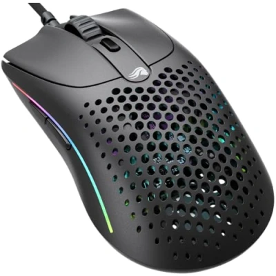 Bild av Glorious Gaming Model O 2 trådlös gamingmus, 59 g, ultralätt, skjutspel, 26 000 DPI, Motion Sync, brytare för 80 miljoner klick, 6 programmerbara knappar, dubbelhänt, RGB, PTFE fötter Svart