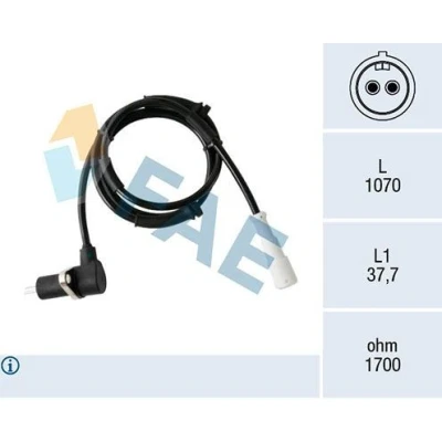 Bild av FAE 78388 Capteur ABS inductif 2 1070 FIAT: Punto I Cabriolet, 3/5 portes, LANCIA: Y