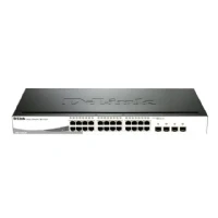 Bild av D Link DGS 1210 24/E Smart Managerad Gigabit Switch (24 x 10/100/1 000 Mbit/s portar, 4 kombo BASE T/SFP portar) Endast EU nätsladd