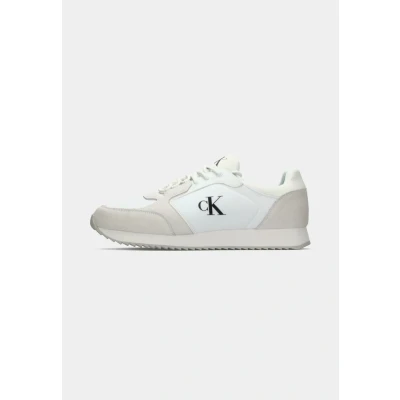Bild av Calvin Klein Jeans Retro Sneakers, Storlek: 44, Bright white/black Skinn/syntet