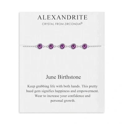 Bild av Philip Jones juni månadssten armband skapat med Alexandrite Zircondia® Crystals, 7.09 inches, Kristall, kristall