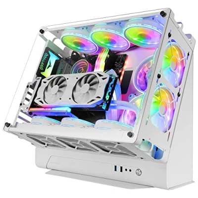 Bild av MARSGAMING MCB vit, PC Gaming ATX XL fodral, anpassad premium edition, modulär dubbelkammarstruktur, Vitt, MCBW