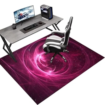 Bild av Skyddande golvskyddsmatta, kontorsstol matta för heltäckningsgolv, spelstolsmatta halkfri, stolmatta skydd mattor med låg lugg, golvmatta datorskrivbordsstolar, 80 x 120 cm