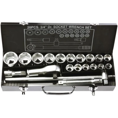 Bild av YATO YT 1335 Jeu de douilles 20 Acier chrome vanadium, d&#039;outil 3/4