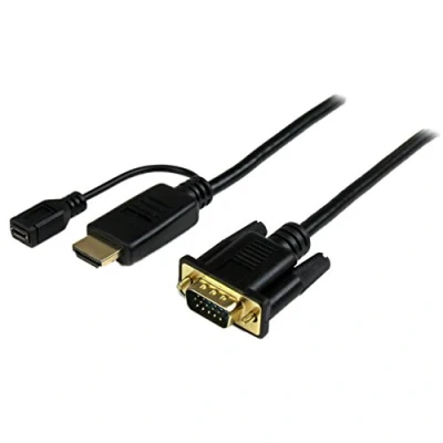 Bild av StarTech.com 10ft HDMI to VGA Active Converter Cable Adapter video transformer sort