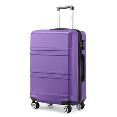 Bild av Kono Medium 24 tums Resväska Lättviktsresväska med ABS Hårdskal och TSA lås 4 hjul Mode Trolley 2 års Garanti Hållbar (24&quot;, Lila)