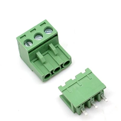 Bild av Oiyagai 20 set 3 pin 5,0 mm tonhöjd hane kvinna PCB skruvterminal block