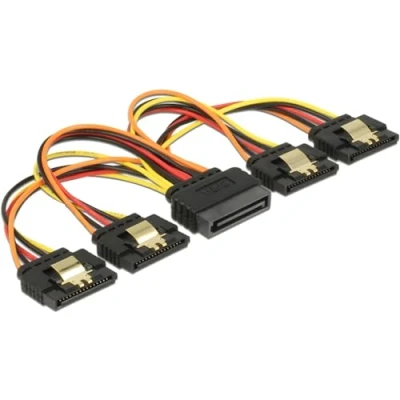 Bild av Delock 60156 0,15 m SATA 15 stifts flera färger kabel,