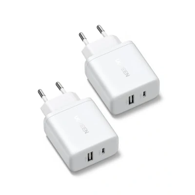 Bild av UGREEN USB C laddare 2 pack iPhone snabbladdare portar strömförsörjning PD 20W adapter GaN kontakt för 16, 16 Pro, Pro Max, 15, 15 14, 13, 12, iPad, Galaxy S24, S23 Pixel 9
