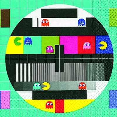 Bild av Serviettenshop 20 servetter testskärm/retro/mönster 33 x cm