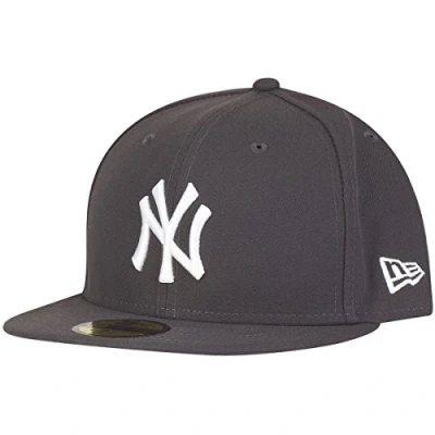 Bild av New Era York Yankees MLB Basic, grå, 59Fifty baseballkeps, storlek 62 cm (7 3/4, XXL)