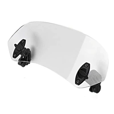 Bild av Suuonee Motorcykel vindruta, Universal Transparent ABS Justerbar Clip On Vindrutetorkare Vindskydd vind Tillbeh?r