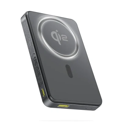 Bild av Baseus Qi2 Magsafe powerbank 10 000 mAh, magnetisk trådlös, externt batteri PD 22,5 W snabbladdning, för iPhone 16/15/14/13, mini USB C, liten men stark, svart