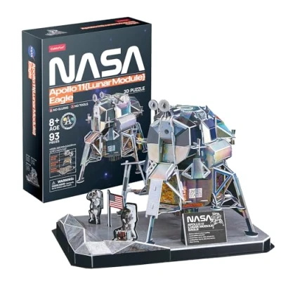 Bild av 3d pussel NASA Månörn Modul Barn +8 År Byggmodellering Vuxna Byggmodeller 93 Bitar Vuxen