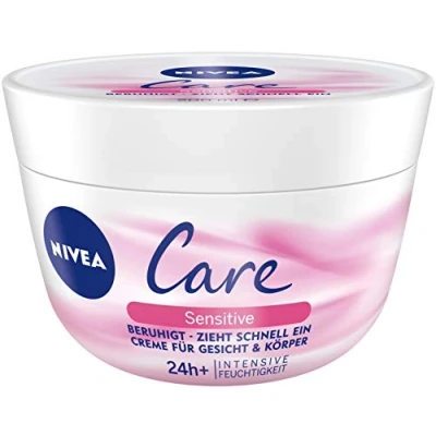 Bild av NIVEA Care Sensitive, kräm för kropp och ansikte, 3 x 200 ml degel