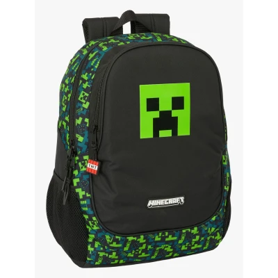 Bild av MINECRAFT TNT Skolryggsäck för barn, perfekt barn i olika åldrar, bekväm och mångsidig, kvalitet styrka, 32 x 16 44 cm, Flerfärgad, M, Avslappnad