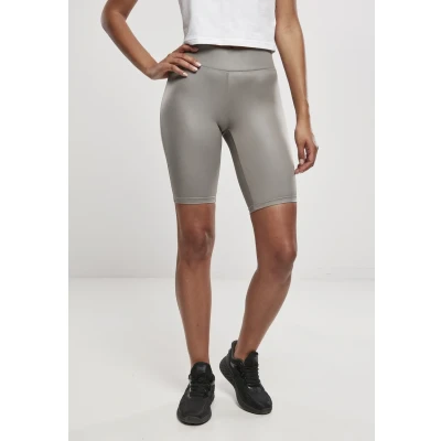 Bild av Urban Classics Ladies Synthetic Leather Cycle Shorts Shorts, Storlek: 26, Asphalt