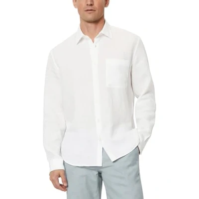 Bild av Marc O&#039;Polo KENT COLLAR, LONG SLEEVES, ONE Rectangular Chest POCKET, Style Skjorta, Storlek: Large, White