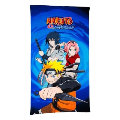 Bild av Theonoi barn handduk bastuhandduk strandhandduk duschhandduk badhandduk 70 x 140 cm present pojkar mikrofiber (Naruto)