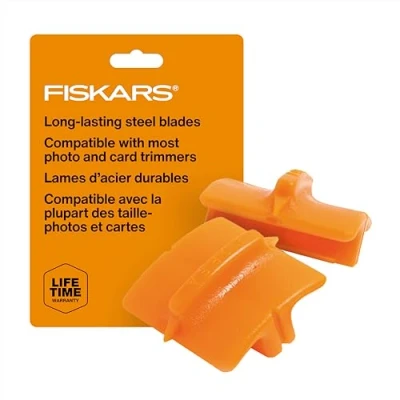 Bild av Fiskars reservblad för papperskärmaskiner, 2 stycken, raka snitt, Orange, 1003868