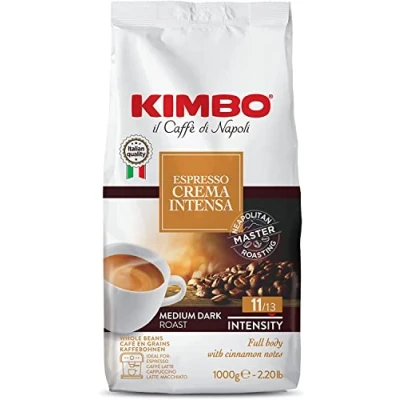 Bild av 6x Kimbo Espresso Italiano Crema Intensa Caffè kaffeblandning rostad i bönor intensiv grädde 1 kg italiensk kaffe hela kaffebönor mörkstek