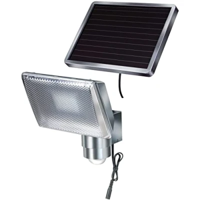 Bild av Brennenstuhl 1170840 solcell LED ljus SOL 80 ALU IP44 med PIR sensor 8 x 0,5 W 350 lm kabellängd 4,75 m färg