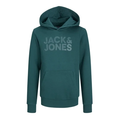 Bild av JACK &amp; JONES Boy huvtröja logo för pojkar, Mörkgrön, 176